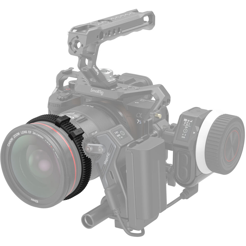 Set Anelli Follow Focus SMALLRIG 7 Pezzi - Con Fermo AB E Gomma Antiscivolo, Per Obiettivi Mirrorless