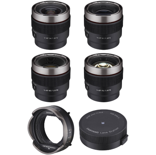 Buy Samyang Cine V-AF FE 4-Lens Kit with Focus Adapter Lens