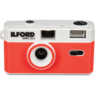 Ilford Sprite 35-II Film Camera Silver & Red india features reviews specs