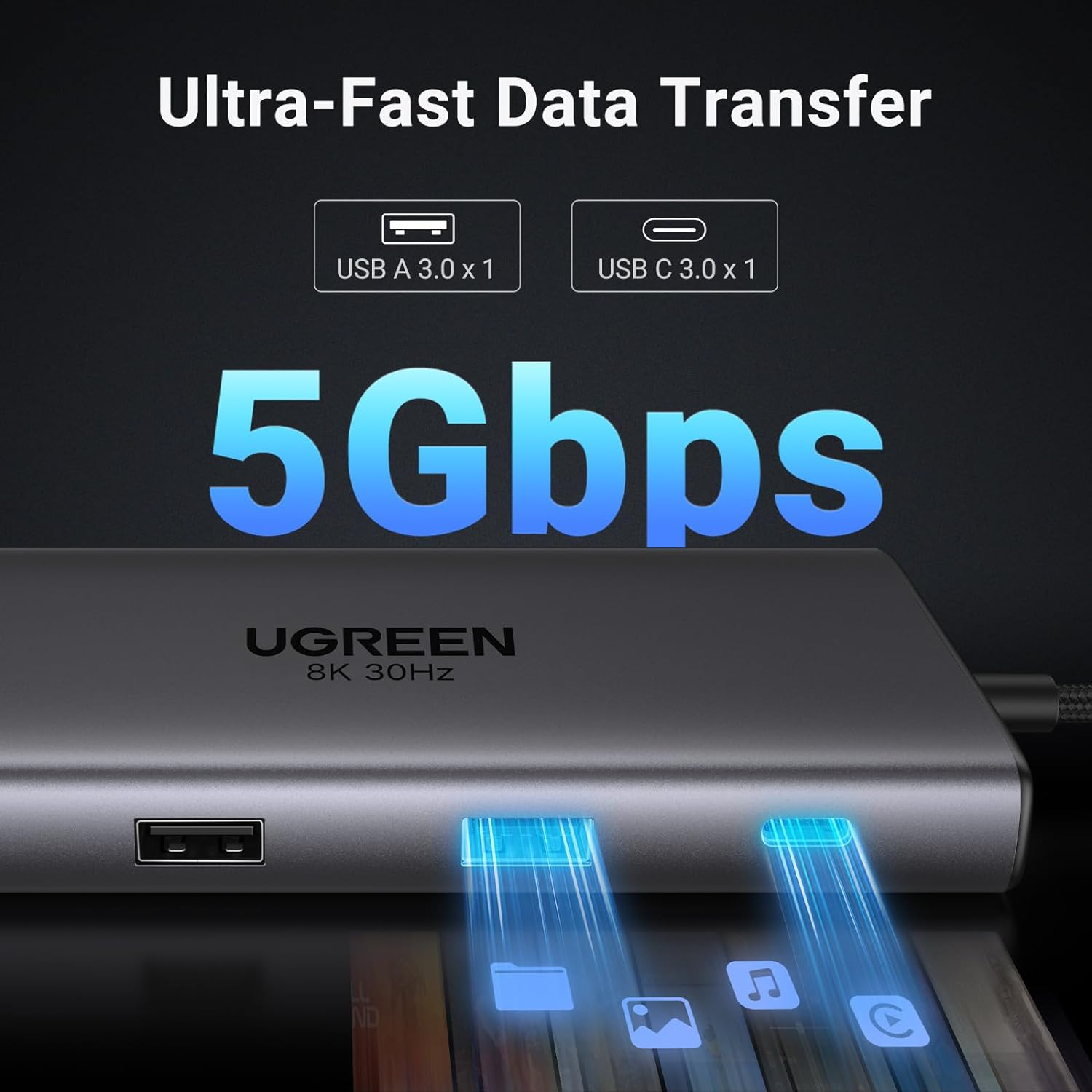 UGREEN CM639 USB-C Multifunction Adapter 1m Lowest Price in India ...