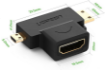 UGREEN HD129 HDMI Female to Micro HDMI and Mini HDMI Male 4K Adapter india features reviews specs	