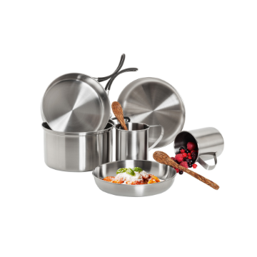 Tatonka Picnic Stainless Steel Cookware Set india features reviews specs