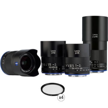 ZEISS Loxia 4-Lens Kit with UV Filters for Sony E india features reviews specs