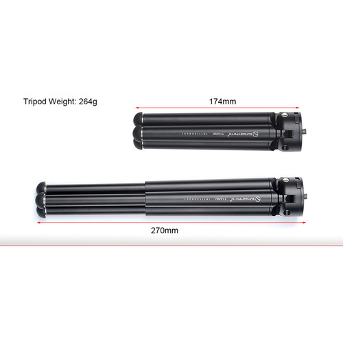 Sunwayfoto Mini Trípode De Aluminio T1a12 Para Mesa Con 3 Patas Y