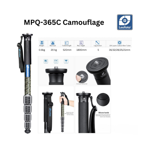 Leofoto MPQ-365C Carbon Fiber Monopod Lowest Price in India