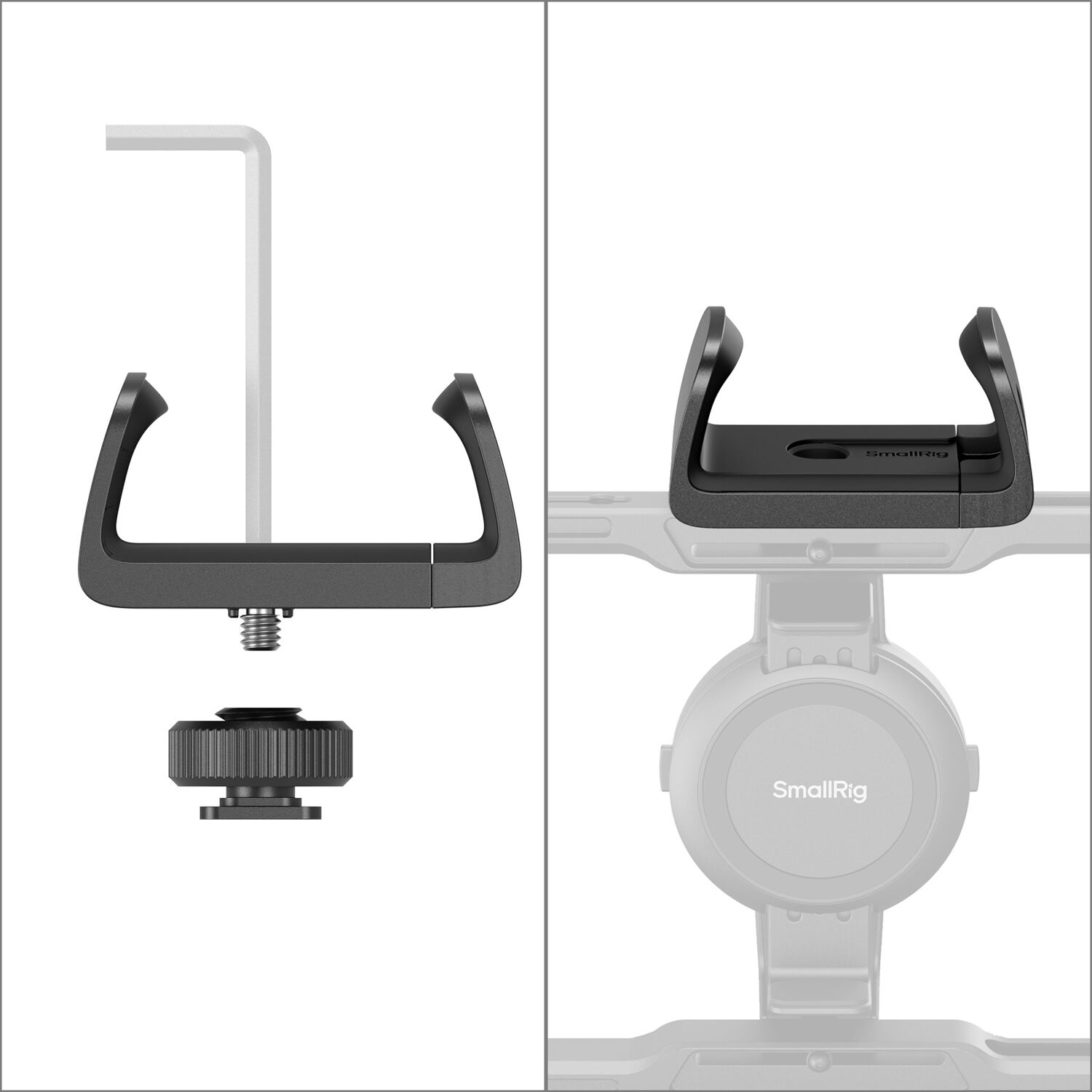 SmallRig Power Bank Holder With Cold Shoe Mount, Power Bank Clamp Mount