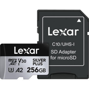 Lexar 256GB Professional SILVER PLUS UHS-I microSDXC Memory Card with SD Adapter india features reviews specs