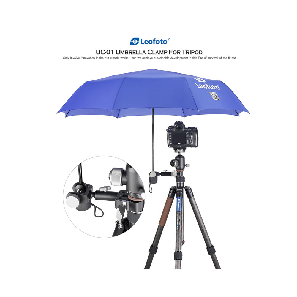 Leofoto UC-01 Multipurpose Clamp For Umbrella - Tripod Mount Clamp, Keeps Camera Dry, CNC Aluminum - View #3