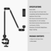 NEEWER UA056 30" Articulating Magic Arm with Super Clamp & Phone Holder in india features reviews specs	