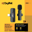 Digitek DWM-006 PRO Wireless Microphone & Receiver with Type-C Connector in india features reviews specs	