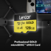 Lexar 128GB Professional GOLD UHS-II microSDXC Memory Card in india features reviews specs	