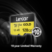 Lexar 128GB Professional GOLD UHS-II microSDXC Memory Card in india features reviews specs	