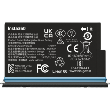 Insta360 X5 Rechargeable 2400mAh Battery india features reviews specs
