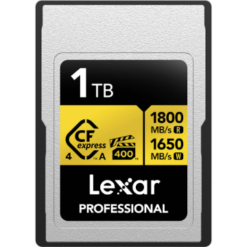 Lexar 1TB Professional GOLD CFexpress 4.0 Type A Memory Card in india features reviews specs