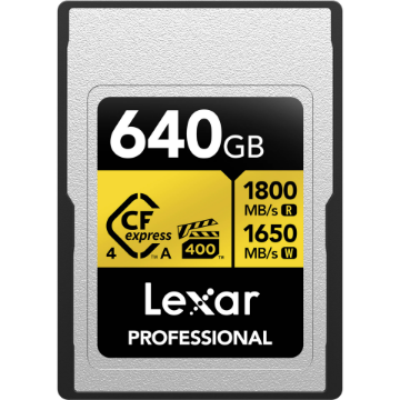 Lexar 1TB Professional GOLD CFexpress 4.0 Type A Memory Card at