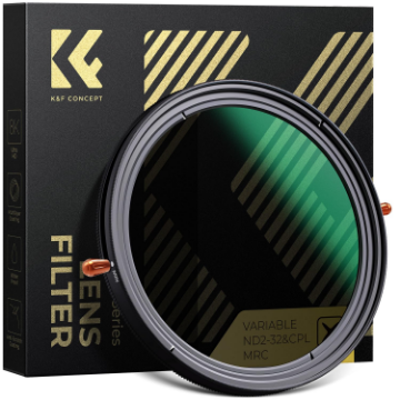 K&F Concept 82mm Nano-X Series Variable ND & CPL 2-in-1 Filter (1-5 Stop) in india features reviews specs	