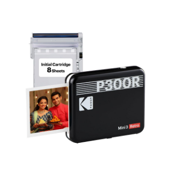KODAK P300R Mini 3 Retro 4PASS Portable Photo Printer india features reviews specs