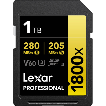 Lexar 1TB Professional 1800x UHS-II SDXC Memory Card (GOLD Series) in india features reviews specs