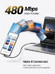 Ugreen US334 Usb-C 2.0 To Angled Usb-C M/M Braided Cable With Alu Shell 3M india features reviews specs	