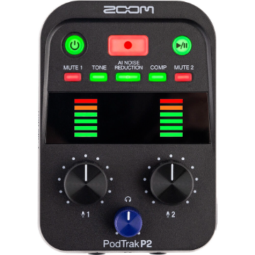 Zoom PodTrak P2 Dual USB Mic Recorder for Podcasters in india features reviews specs